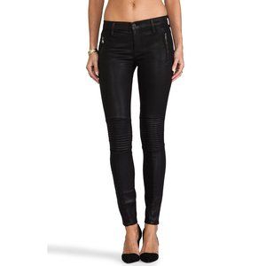 Hudson Stark Moto Black Skinny Jeans